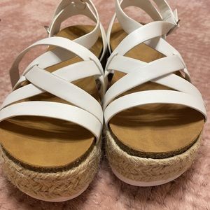 Charlotte russe white platform sandals